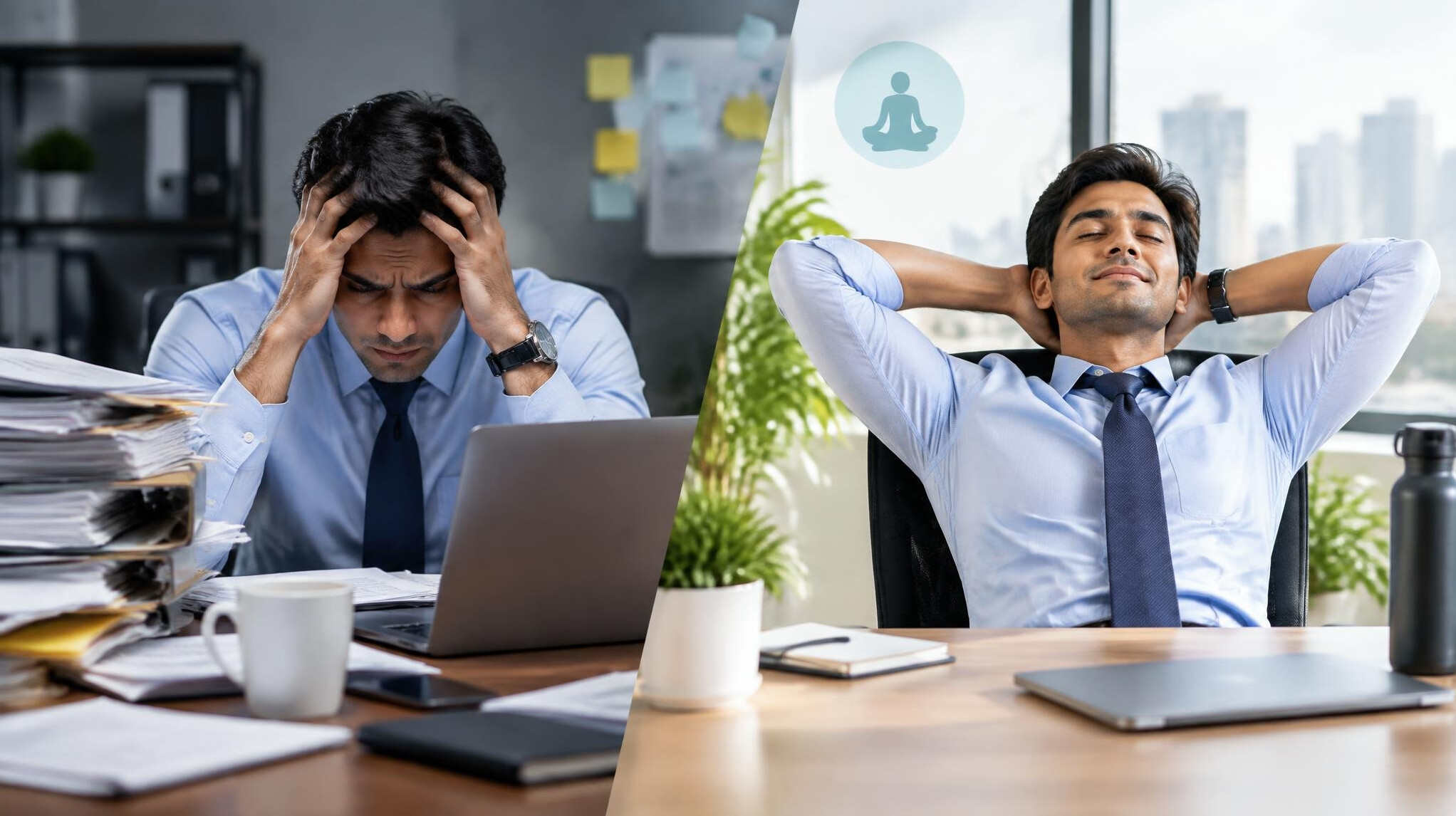 stressed office worker
